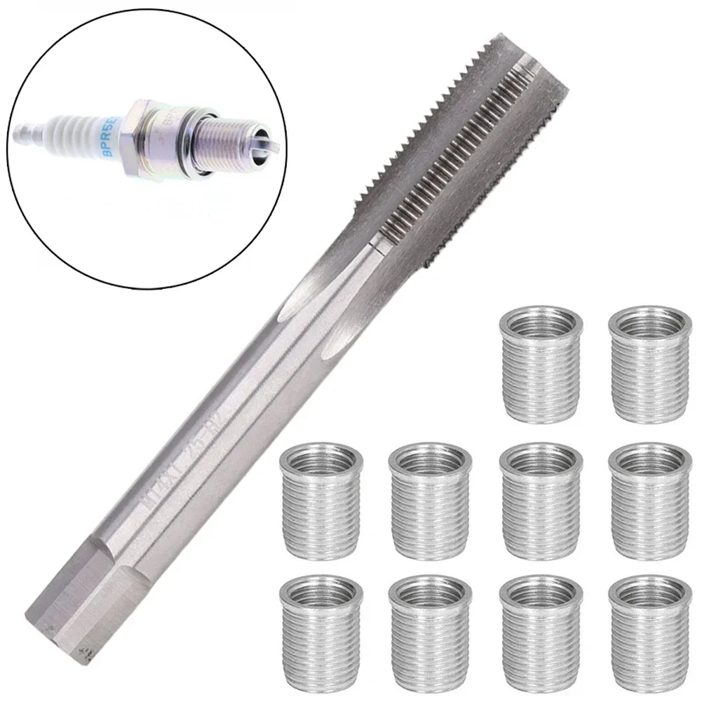 Tap Spark Plug Repair Thread Repair Kit Factory Workshop 10mm*10 Equipment Hand Tools Hole Industrial Parts Light