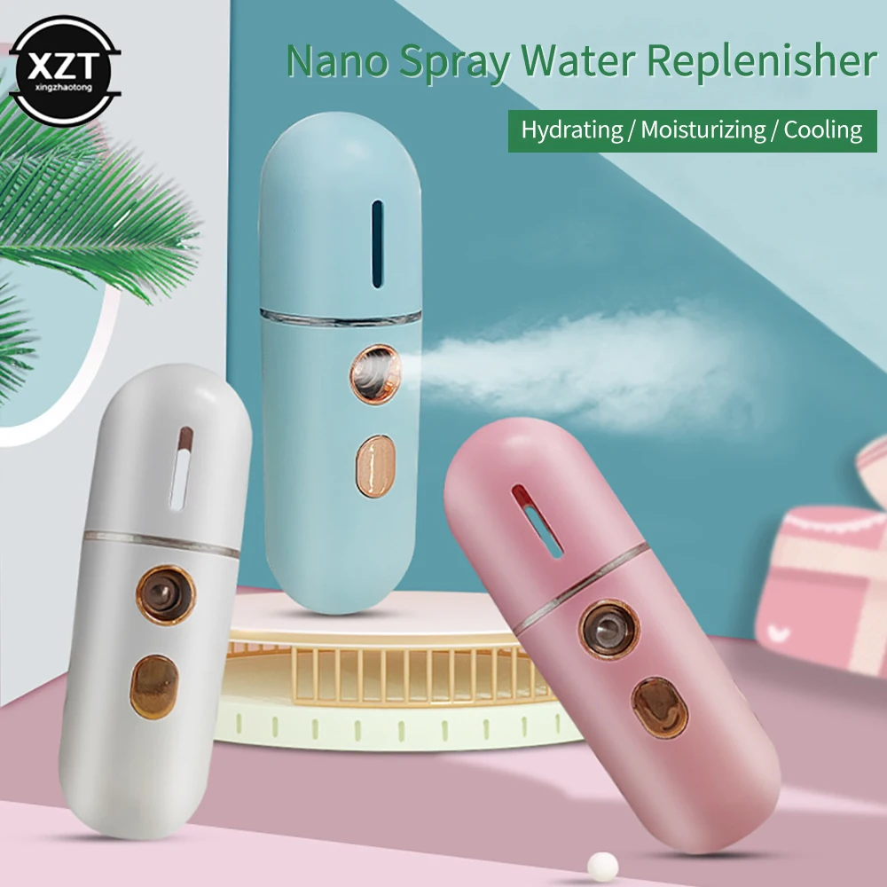 Handheld USB Hydrator Facial Humidifier Portable Beauty Hydrator USB Rechargeable Facial Steamer Skin Care Tool