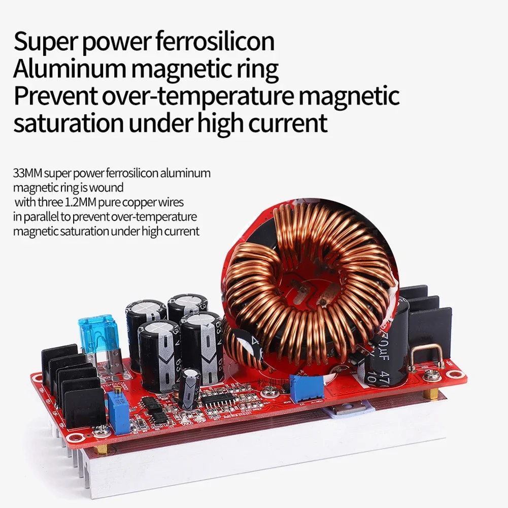 1200/1800W 40A DC DC Converter Boost In DC10-60V Out 12-83/90V Step-up Power Supply Module Overcurrent Protection Step Up Module