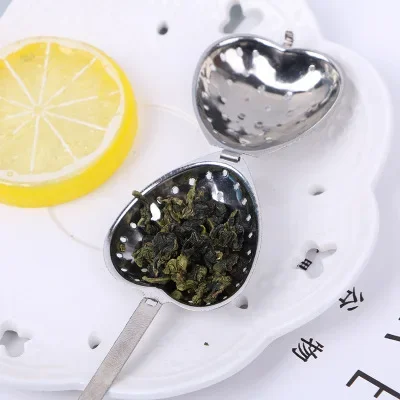 New Heart Shaped Filter Tea Balls Stainless Steel Tea Strainers Oblique Tea Stick Tube Tea Infuser Steeper