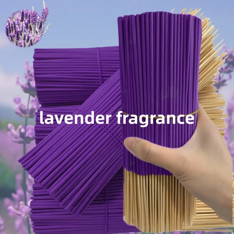 Varillas Aromáticas de Lavanda de Larga Duración, Disponibles en Cantidades de 170/99/49/25 Piezas, Proporcionan un Aroma Fresco y Intenso a Lavanda, Aptas para Uso en el Hogar, Camping, Navidad, Halloween, Uso al Aire Libre, y También Purifican el Aire