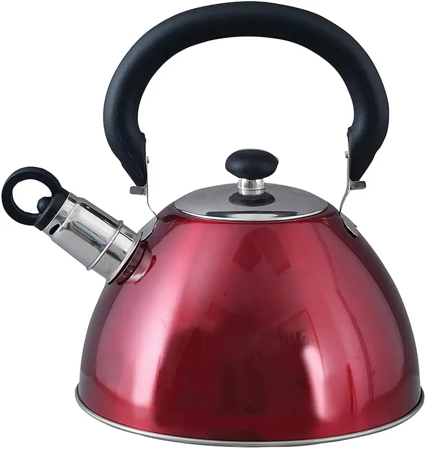 

Morbern 1.8 Quart Stainless Steel Whistling Tea Kettle, Red