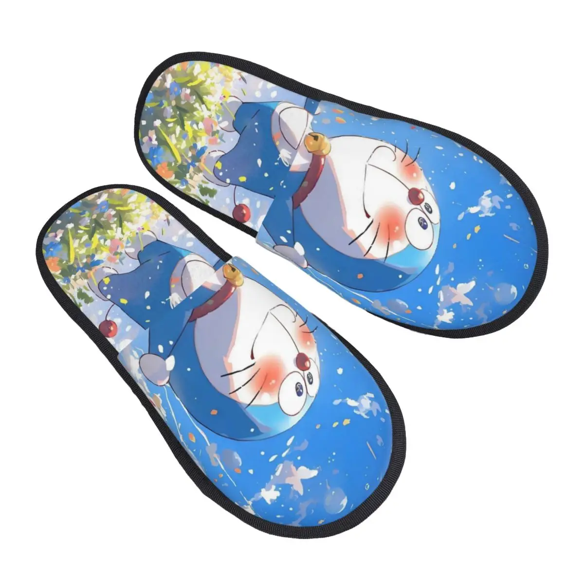 Zapatillas de casa personalizadas D-Doraemones Mangas Comics para mujer, zapatillas de spa con espuma viscoelástica suave