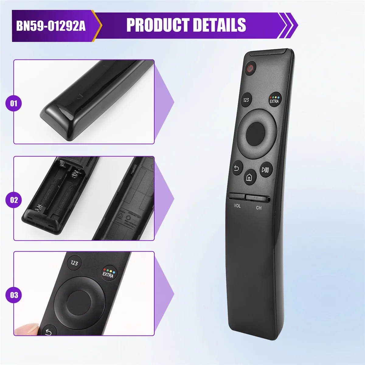 BN59-01292A BN59-01266A Sostituzione telecomando per Samsung 4K Smart Ultra_BSH