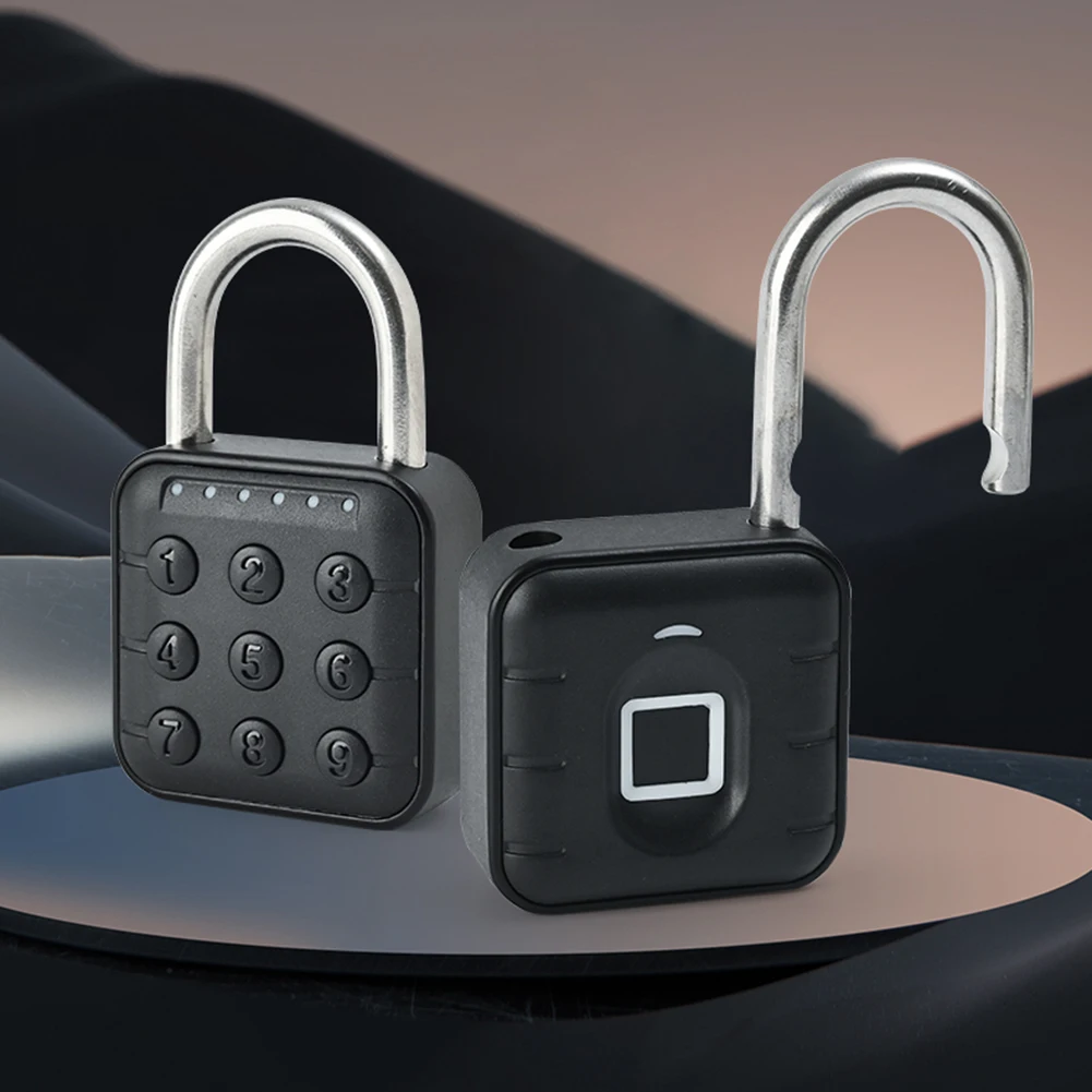 Security Lock Keyless with Tuya APP Fingerprint Padlock Waterproof Battery-powered for Home Dormitory Factory Workshops