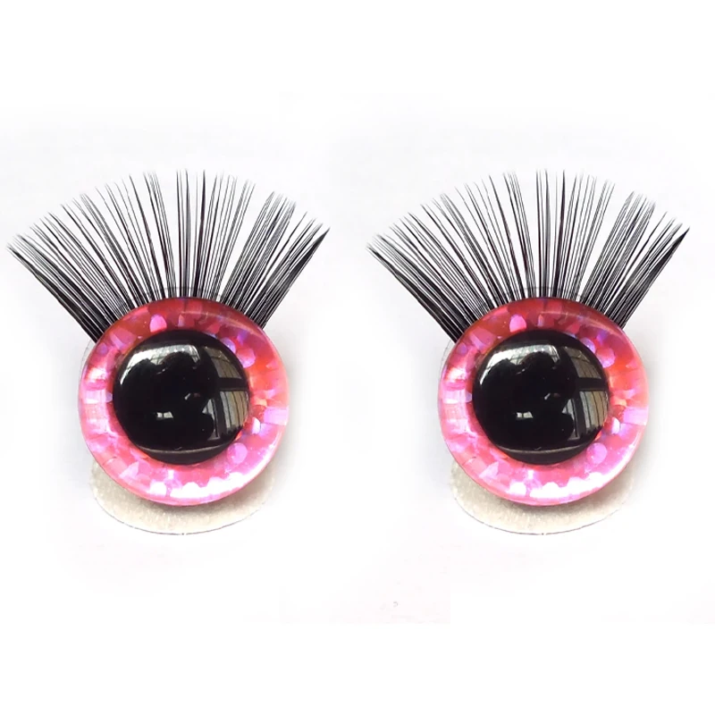 12 Stück funkelnde Sicherheitsaugen mit Wimpern eignen sich für Amigurumi 12/14/16/18/20/25 mm Puppen-Sicherheitsaugen mit Häkelfüllung – Detail 5