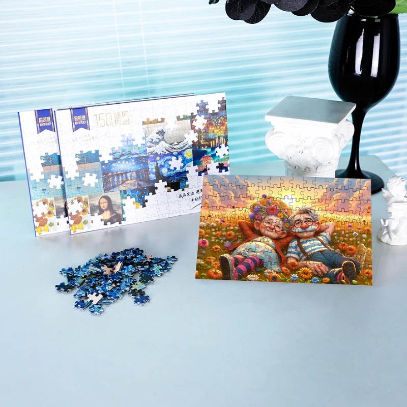 Mini 150 Comfortable Puzzle Postcards Puzzle Envelope Packaging Poster Mini Size