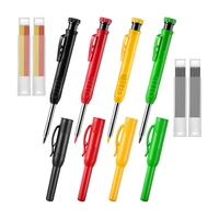 Y51A-Mechanical Pencil Set With 4 Mechanical Carpenter Pencils With 24 Refills, For Carpenters, Long Heads Deep Hole Marker