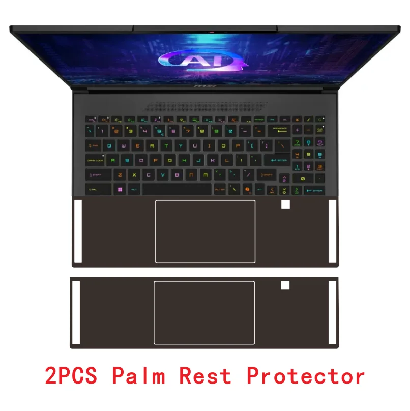 2PCS Vinyl Palm Rest Laptop Protector Skin Cover For MSI Stealth A16 AI+ A3XVFG / MSI STEALTH 16 AI Studio A1V / Stealth 17 A13V