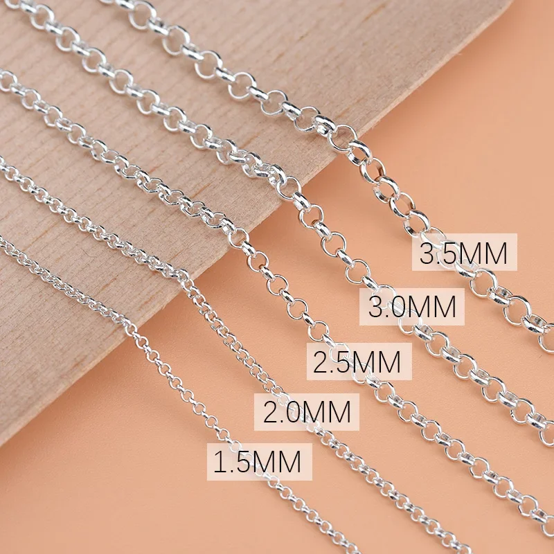 925 sterling silver semi-finished DIY chain chain bracelet bracelet anklet special pearl chain hand-beaded material accessories