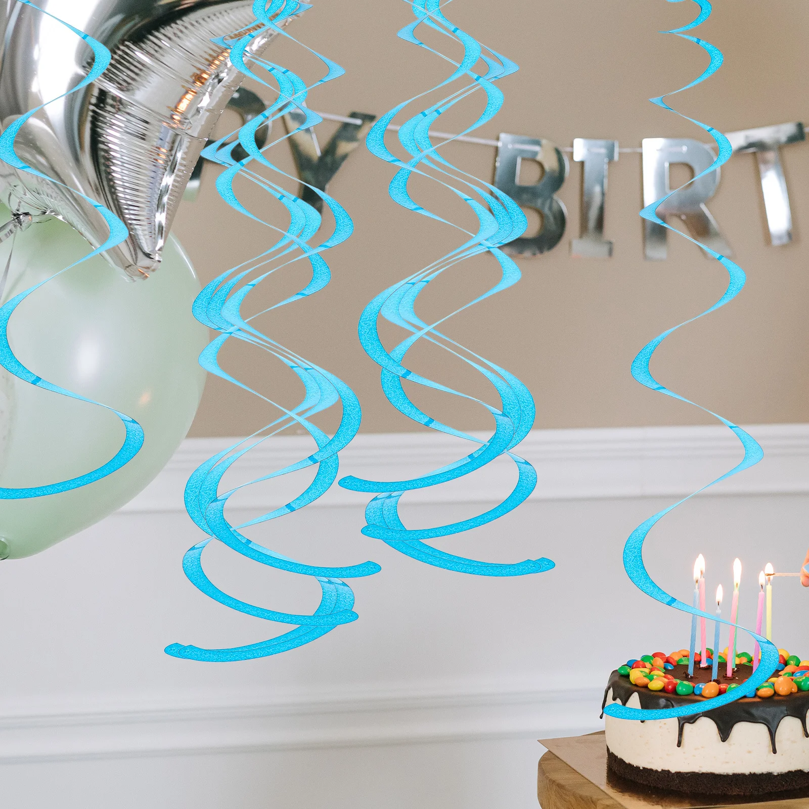 

30Pcs Colorful Spiral Party Pendants PVC Hanging Decorations for Wedding Birthday Festival Decor Party Theme Decorations