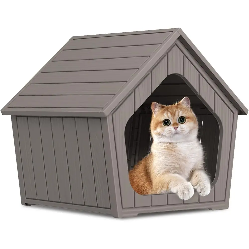 

Всепогодный прочный домик для кошек - подходит для использования в помещении, на улице, на террасе, веранде, в гостиной