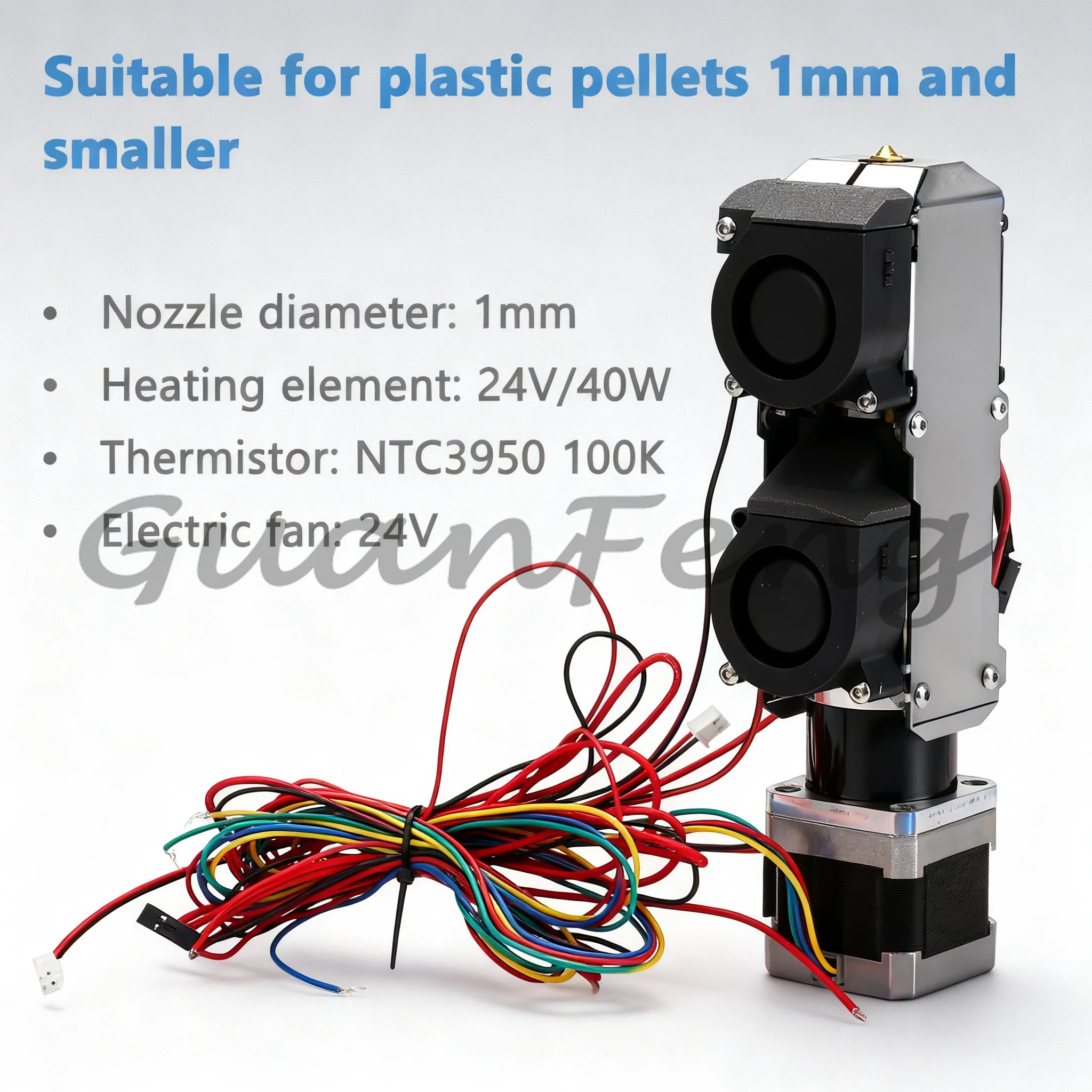 Pellet Extruder DIY Kit for 3D Printer, Pellet to Filament Manufacturing Accessory, for Home 3D Printing DIY Filament Maker