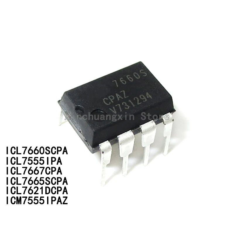 5PCS ICL7660SCPA 7660 DIP-8 ICL7660SCPAZ ICL7555IPAZ ICL7555 ICL7667CPA ICM7555 ICM7555IPAZ ICL7665 ICL7621DCPA Power chip IC