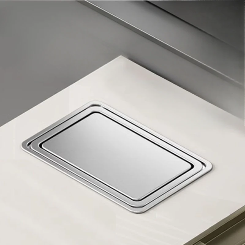 

1 шт., мусорный бак из нержавеющей стали, встряхивающая крышка, кухонная столешница, мусорный бак, крышка для встряхивания, встроенный мусорный бак, крышка для встряхивания, кухонные принадлежности