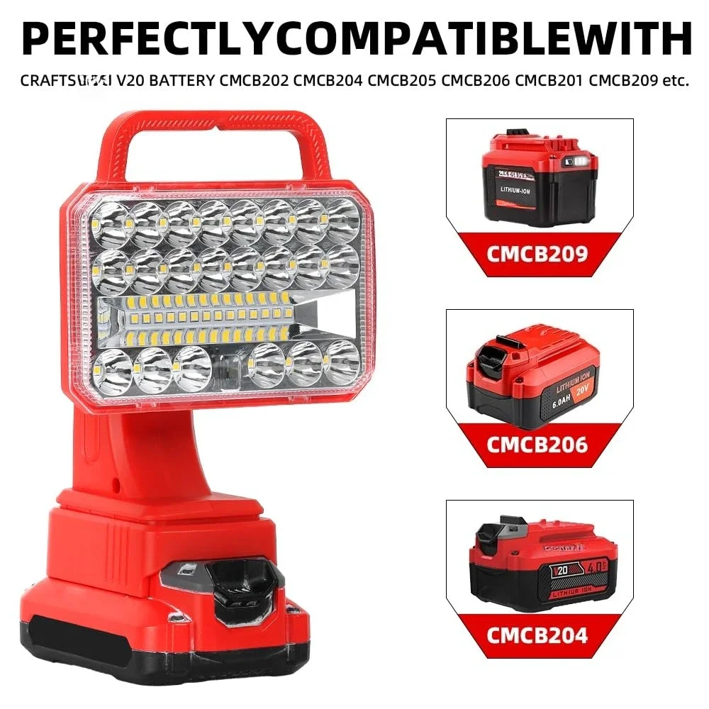 لماكيتا/ديوالت/ميلووكي/بلاك اند ديكر/الحرفي 18/20 فولت بطاريات ليثيوم المحمولة اللاسلكية الكاشف ضوء التخييم في الهواء الطلق #6