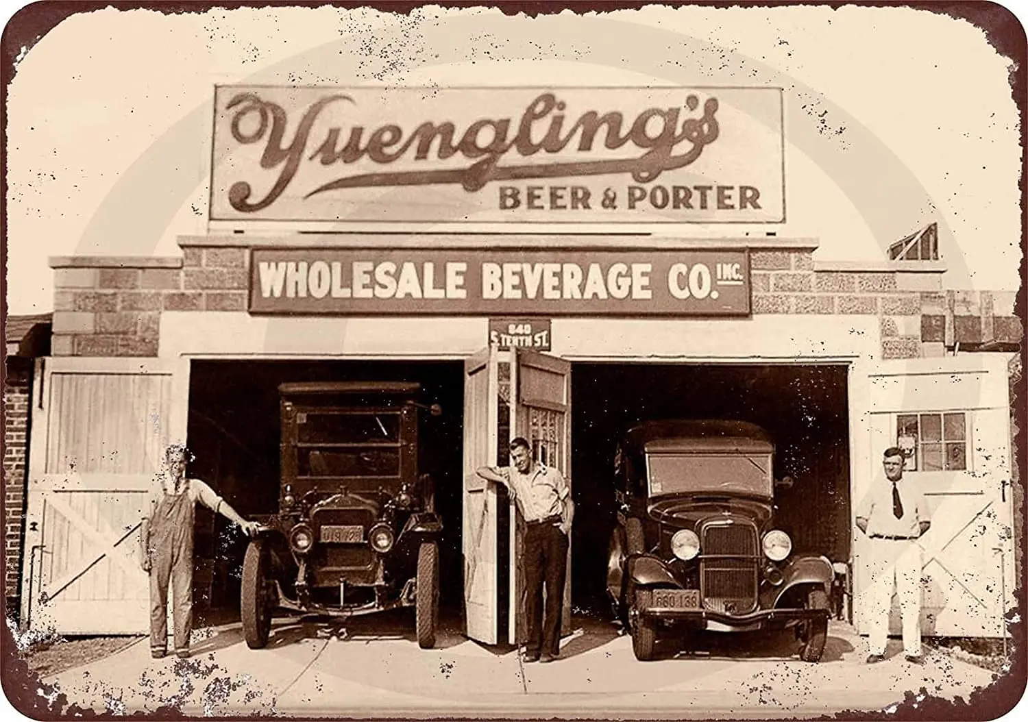 Metal Poster Plaque Decor Art 1934 Antique Pa Brewery Prohibition Pub Yuengling Beer Vintage Metal Tin Signs Home Bar Shop  sign