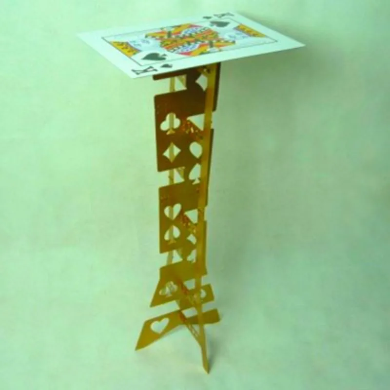 Folding Table - Card Desktop (Aluminium, Gold) Magicians Best Table Stage Close Up Illusions Gimmick Accessories Magic Tricks