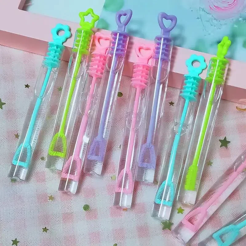 Mini palo de burbujas irrompible para niños, juguetes para soplar burbujas, juego para padres e hijos, juguetes de boda al aire libre con burbujas de agua