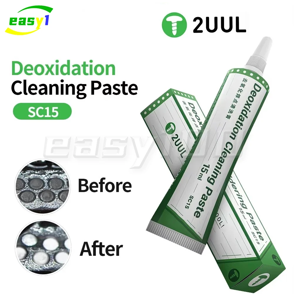 2UUL SC15 Mobile Phone Repair Tool Easy-to-Clean Deoxidation Cleaning Paste for PCB Solder Joint Deoxidation