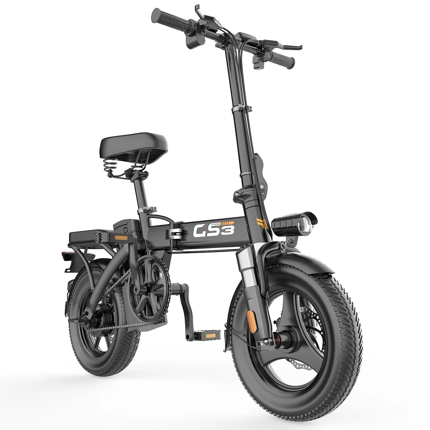 SUPER GS3 - Elektrische fiets voor volwassenen - 250W motor - 48V 15Ah accu - 32km/u - 14'' banden - Lichtgewicht en opvouwbaar