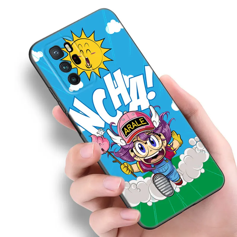 Dr Slump Arale Anime Black Silicone Phone Case For Xiaomi POCO X3 X4 NFC F3 F4 GT F5 M3 M4 M6 X5 X6 Pro 5G C55 C65 M5