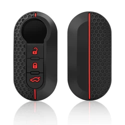 Silicone Key Cover For Fiat 500 Panda Punto Bravo Lancia Ypsilon Stilo Ducato Delta Remote Hull Case Fob Protector