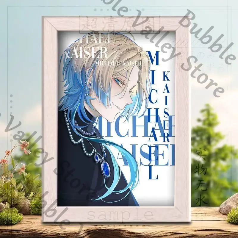 

Синий замок аниме Майкл Кайзер косплей фоторамка стол мультфильм фоторамки килограмм стоячий знак прикроватные украшения Рождественский подарок