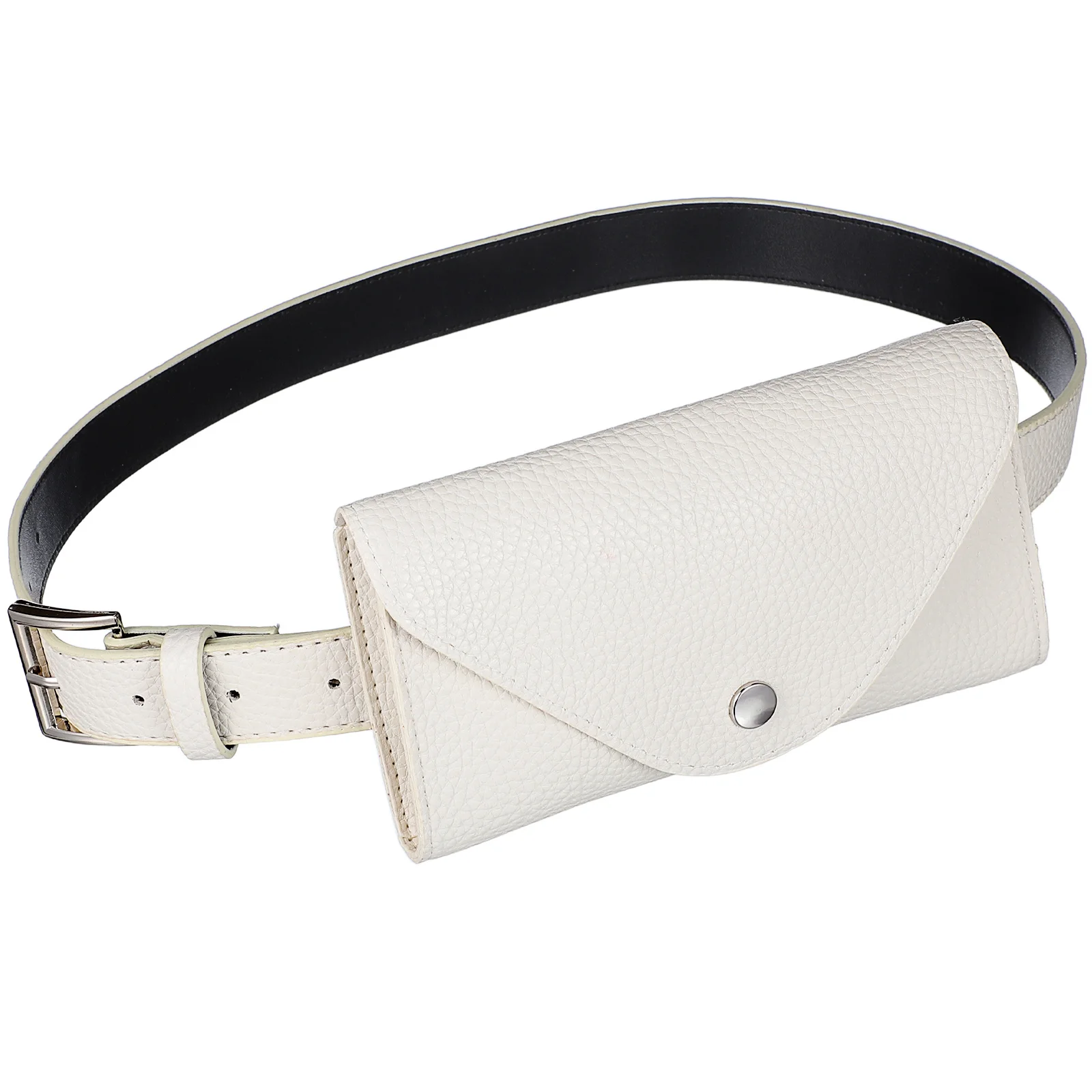 

Bag Pu Black Small Belt Phone Pouch Envelope Style For Women High Capacity Organizer For Keys Id Card