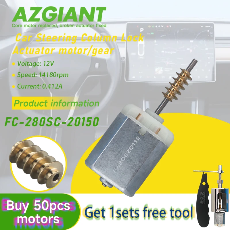 

AZGIANT ESL/ELV Steering Column Lock motor FC-280SC Worm Tools for Audi A1 A3 8Y MK4 Cabriolet Seat Leon 5F MK4 car accessory