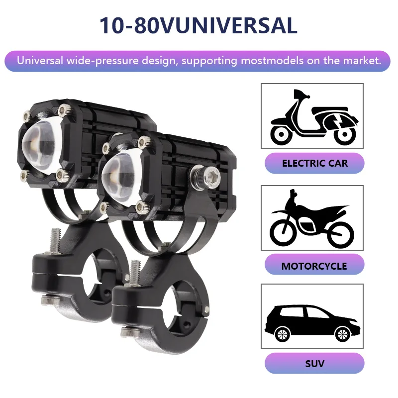 Universal Motorcycles Headlight Fog Light Led Auxiliary Driving Lamp for BMW R 1200GS R1250GS ADV F800GS K1600 Honda CRF1000L