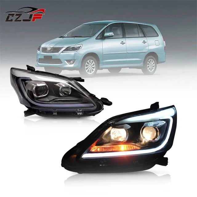 Projector Head Lights Black FOR  Innova 1th Gen (AN40) 2th 2011 2012 2013 2014 2015