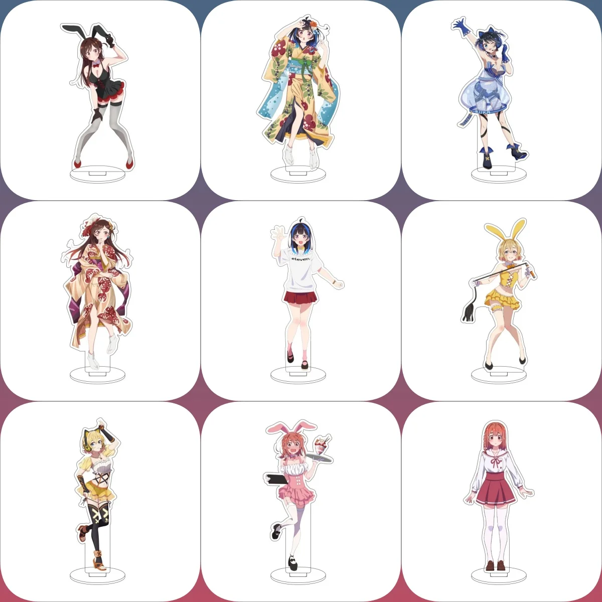 

15CM Hot Anime Rent a Girlfriend Acrylic Stand Model Cosplay Characters Ornament Accessories Christmas Collection Gifts