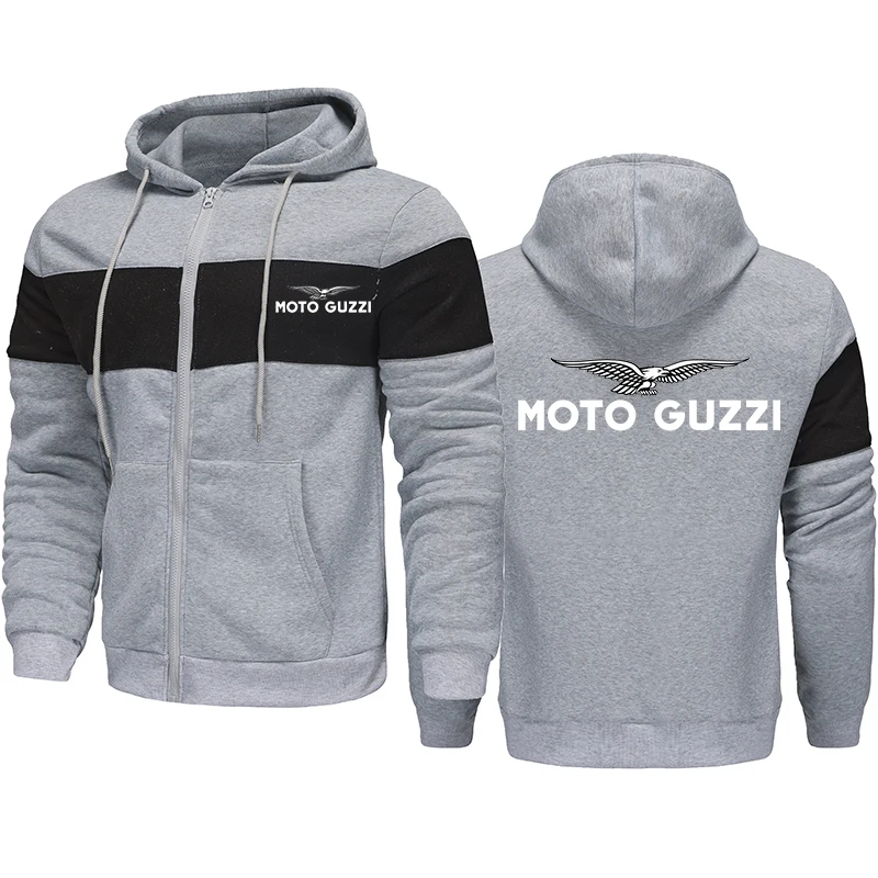 New Autumn/Winter Men\'s Zipper Hoodie New Autumn/Winter MOTO GUZZI Printed Men\'s Zipper Hoodie Men\'s Wear