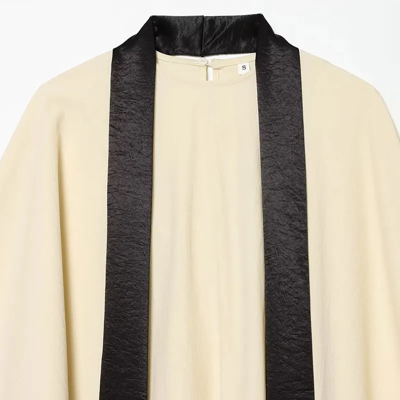 Nlzgmsj 2026  Elegant Women Asymmetric Hem Blouse With Long Scarf Decor Loose Casual Shirt For Daily Party Streetwear view 4