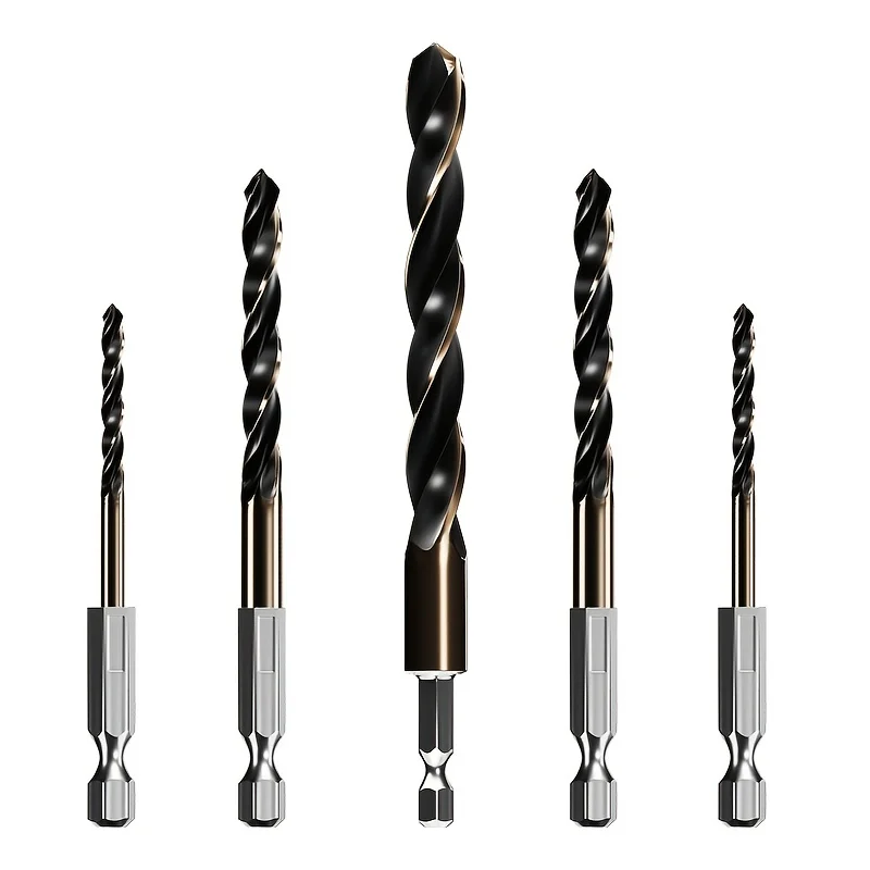 

Hex Shank Metric Drill Bit Set(3mm-10mm), Quick Change Impact Driver Hex Drill bits for Metal Steel Wood Plastic Aluminum Alloy
