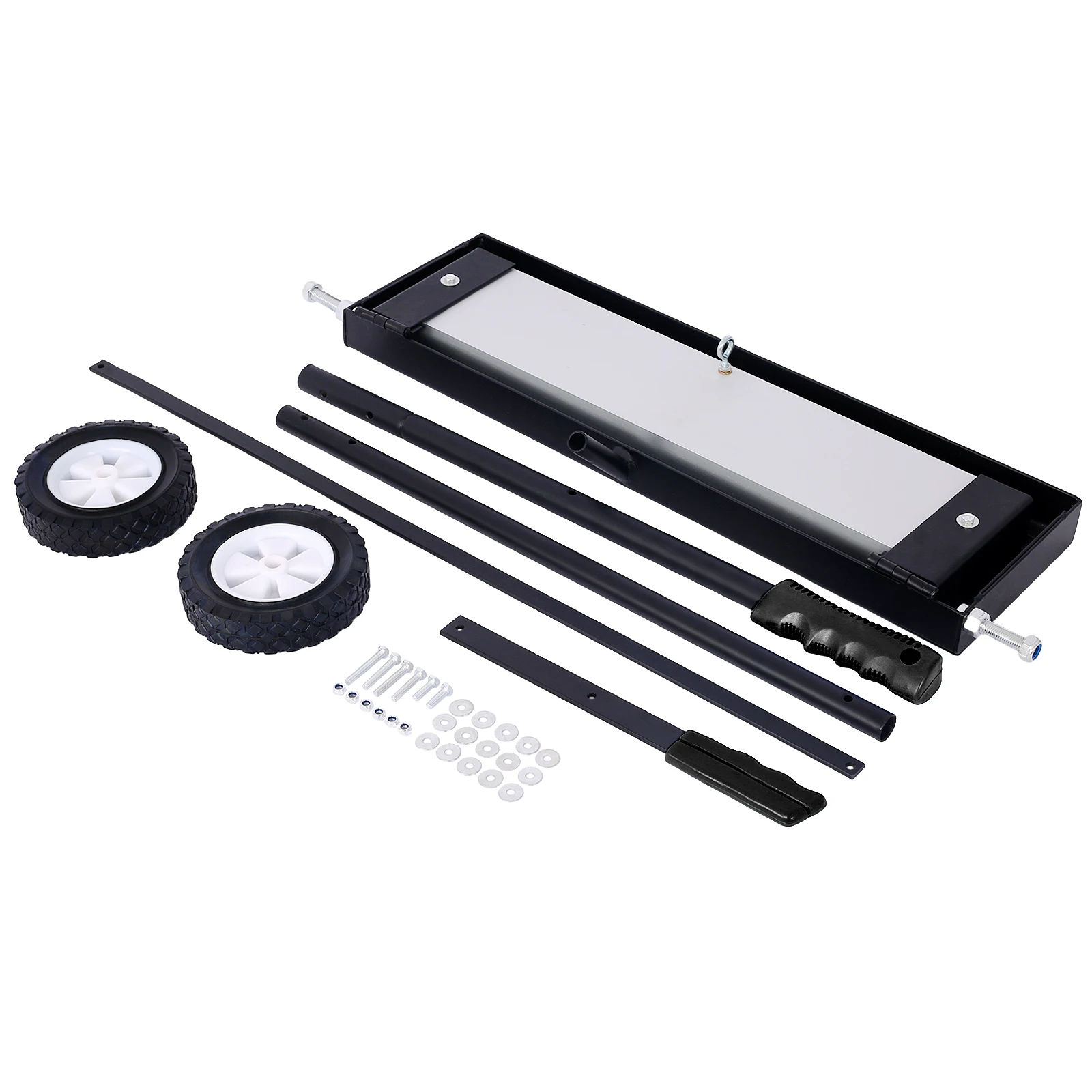 24'' Rolling Magnetic Pick-Up Sweeper With Quick Release Push-Type Magnetic Sweeper With 100LBS Capacity For Nails Screws Needle