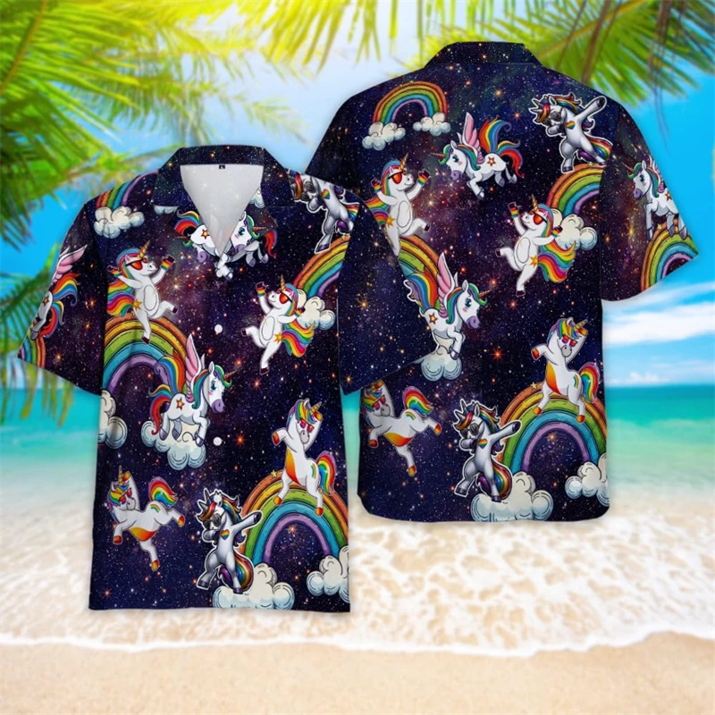 

Fashion LGBT 3D Printed Shirts For Men Clothes Rainbow Mexican Pride Month Short Sleeve Aloha Beach Shirt Harajuku Lapel Blouse
