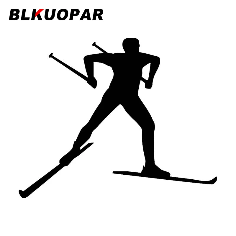 BLKUOPAR for Cross Country Skiing Car Sticker Waterproof Graffiti Decal Personality Windshield Laptop Street Signs Car Styling