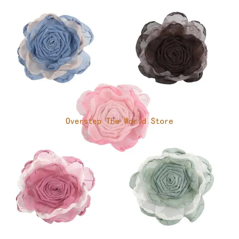 

2 Piece Artificial Flower Curtain Tiebacks Metal Spring Clips for Window Drapes Drapery Holdbacks Clamps Room Decoration Y5GB