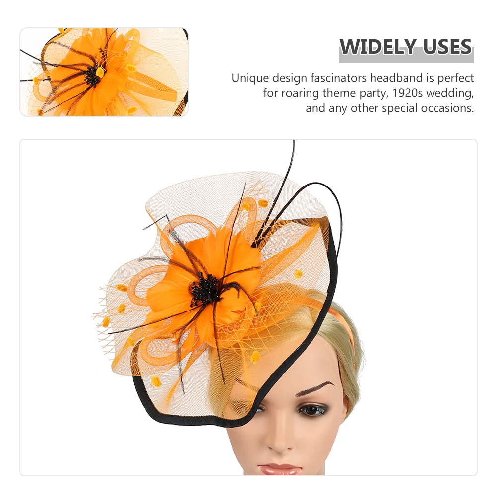 

Headband Mesh Flower Bride Hats Lady Wedding Headpiece Fascinators for Women