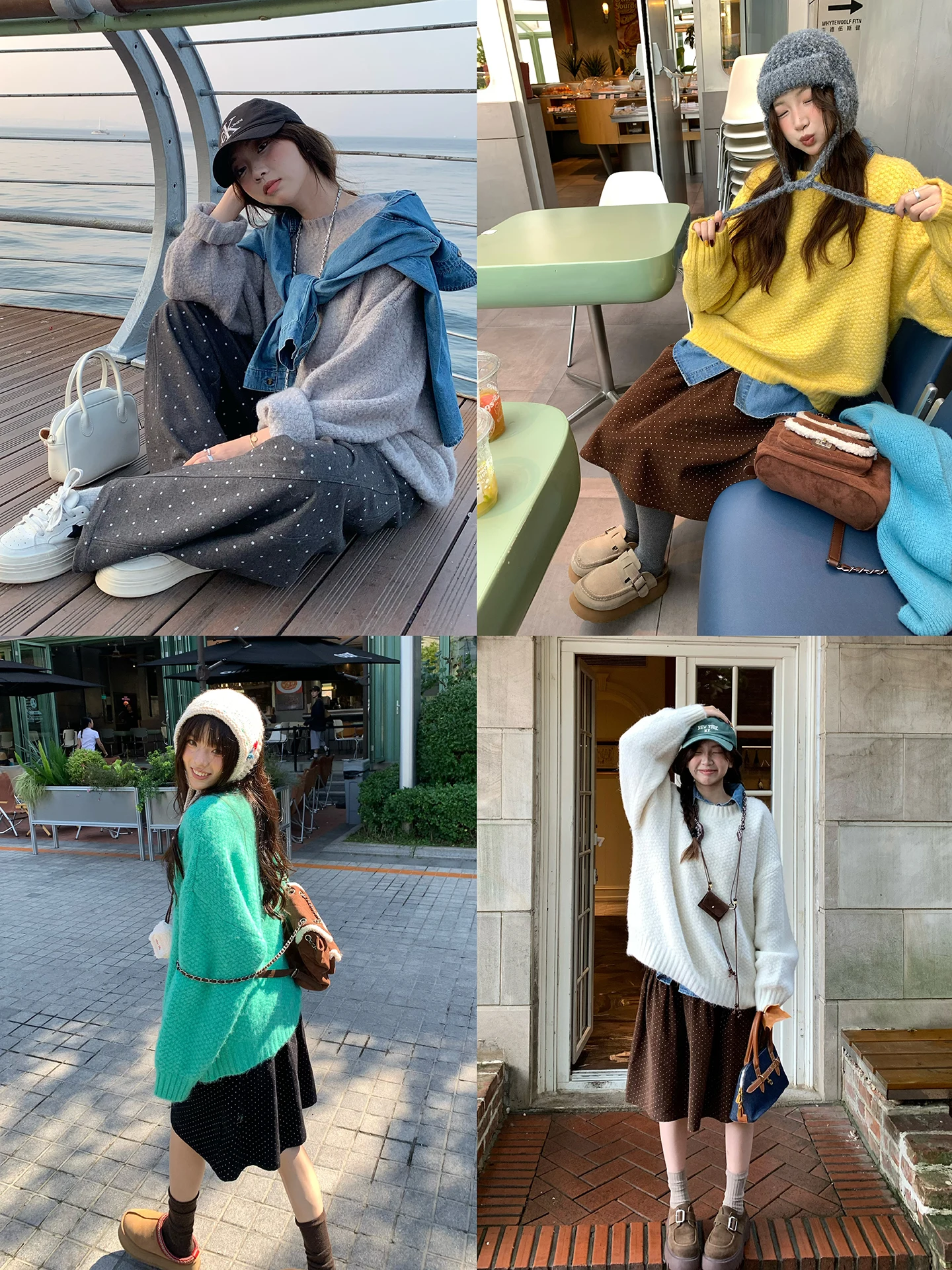 

Pine Pattern Knitted Sweater Women's Loose Fit Overhead Sle Soft Comfortable Spring Autumn New Arrival by Huanghuangjia