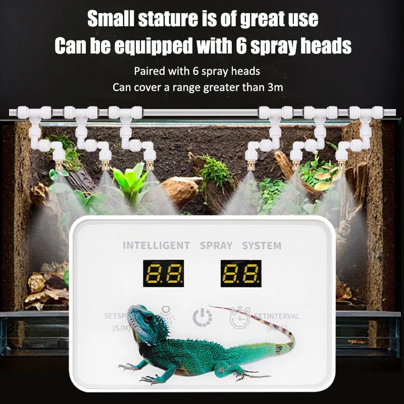 

Intelligent Spray System Mist Rainforest Tank Timing Touch Screen Automatic Watering System Reptile Fogger Irrigation Kit