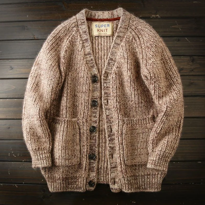 

Autumn/winter New Fashion Trend American Vintage Thickened Warm Knitted Sweater Men's Casual Loose Sports Large Size Sweater