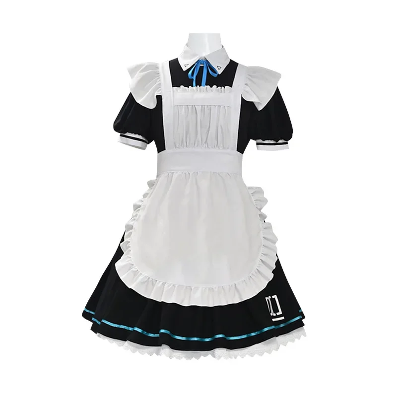 Game Blue Archive Tendou Arisu Cosplay Costume Halloween Role Play Women Girls Maid Cosplay Black White Dress Lovely Clothes