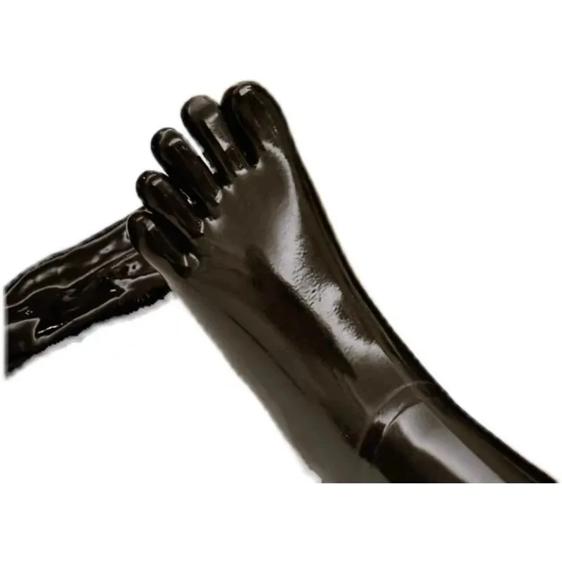 Latex Black  Glossy Socks Laetx Rubber Sexy Costumes