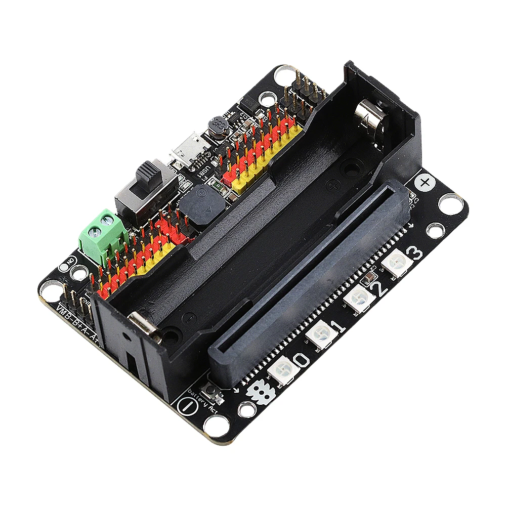 Placa de Expansión Micro:Bit para Robotbit V2.0, Programación en Python, con Soporte para Batería 18650 y Salida de 5V