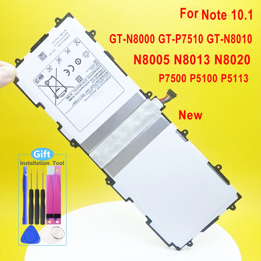 New For Samsung Note 10.1 P5110 P5100 P5113 N8000 GT-N8020 P7500 SM-P601 Tab 3 4 P5200 SM-T530 SM-T805 Tablet Battery