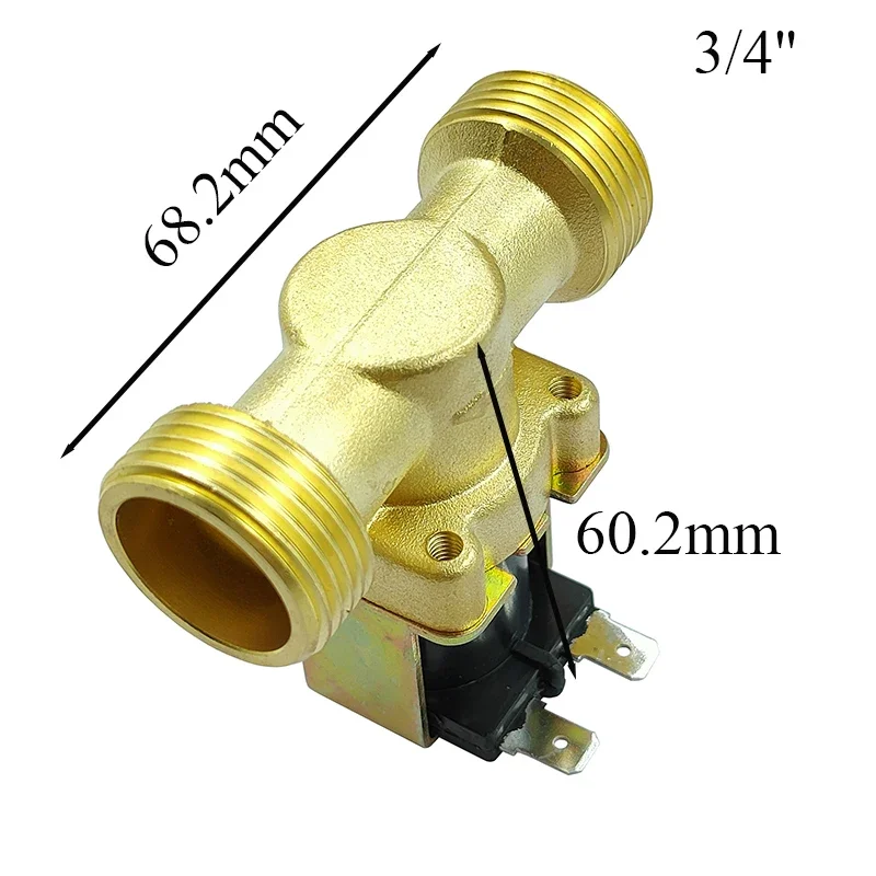 

Electric Solenoid Valve 12V/24V DC 220V AC 1/2"3/4" Male Thread Brass Normally Closed Water Control NC Small Valve DN20​