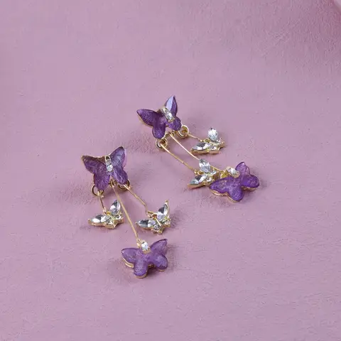 8 best sales बैंगनी बालियां - №5